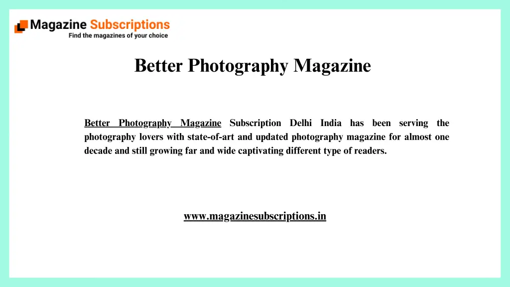 better photography magazine