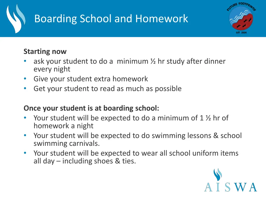 boarding school and homework