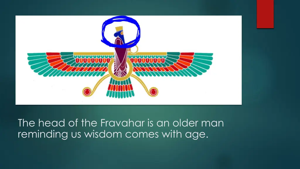 the head of the fravahar is an older
