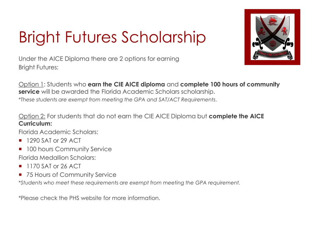 bright futures scholarship