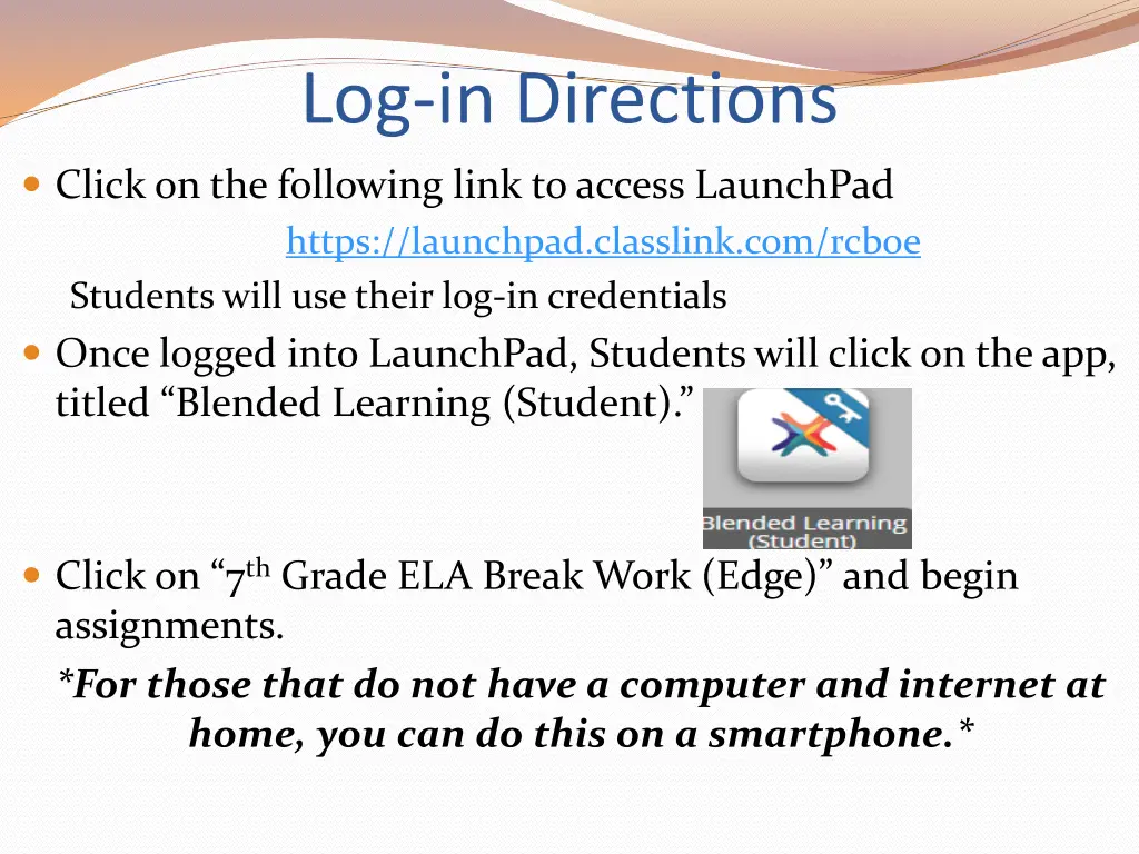 log in directions
