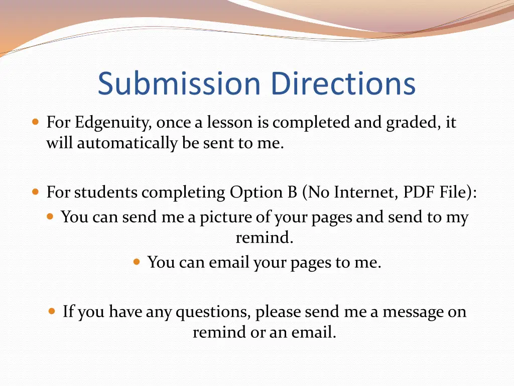 submission directions