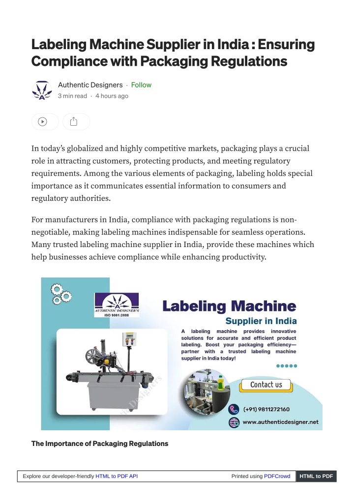 labeling machine supplier in india ensuring