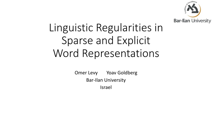 linguistic regularities in sparse and explicit