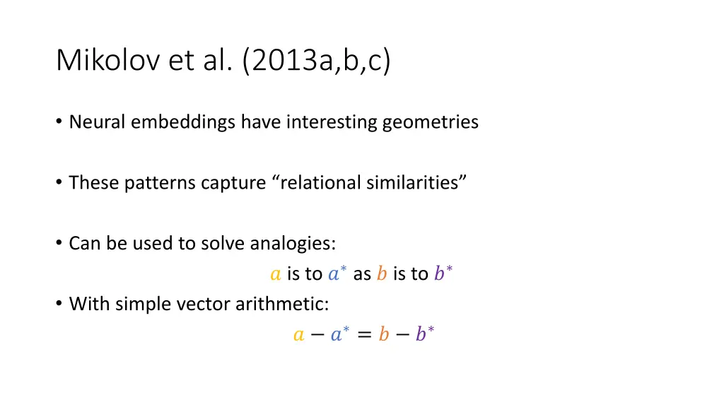 mikolov et al 2013a b c 3