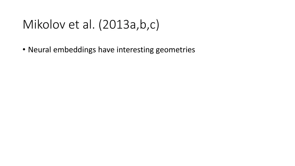 mikolov et al 2013a b c