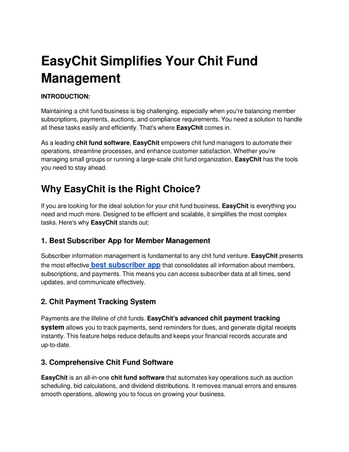 easychit simplifies your chit fund management