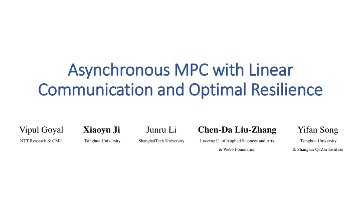 asynchronous mpc with linear asynchronous