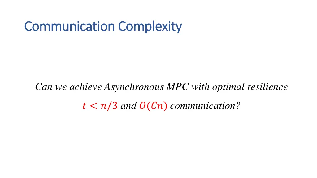 communication complexity communication complexity 2