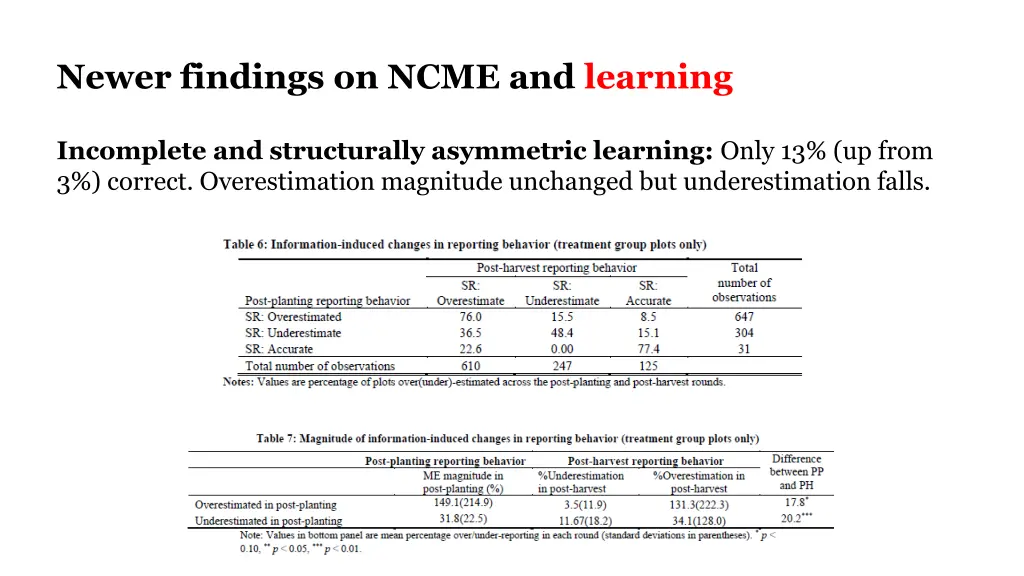 newer findings on ncme and learning 2