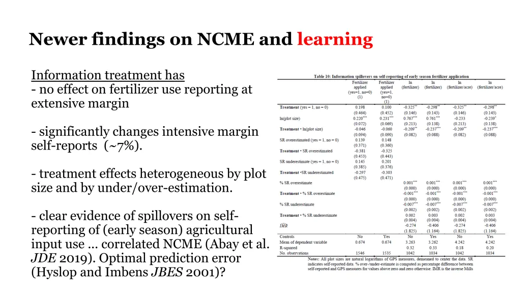 newer findings on ncme and learning 4