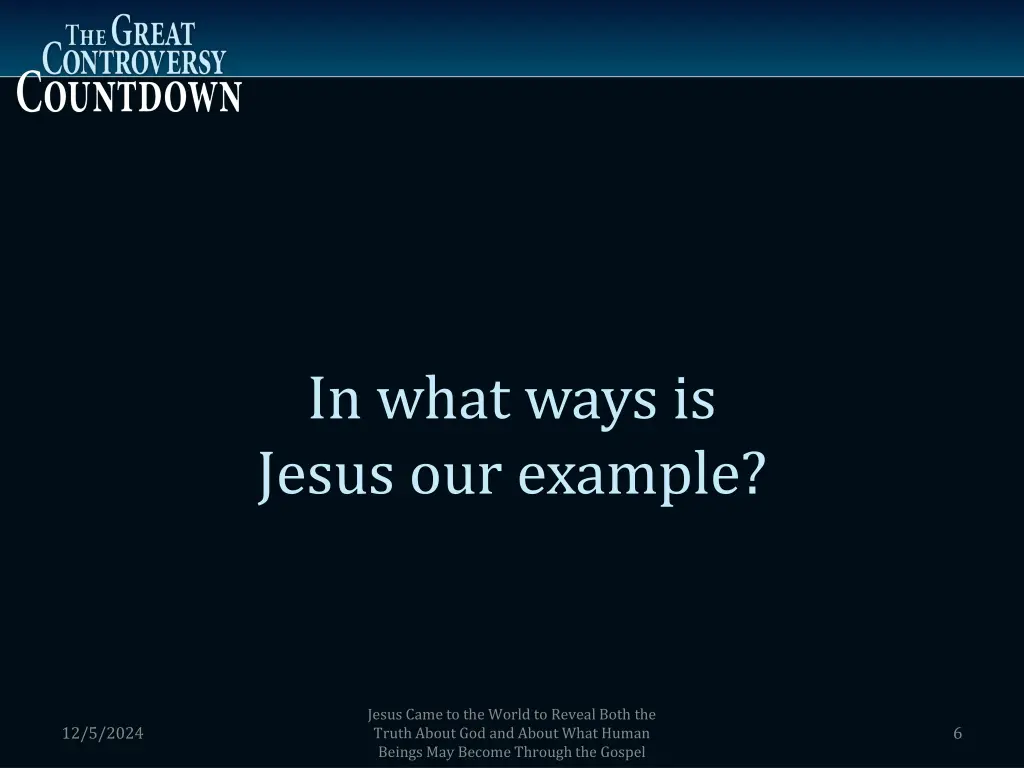 in what ways is jesus our example