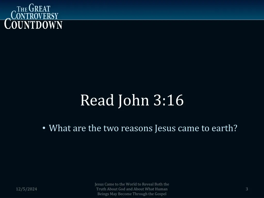 read john 3 16