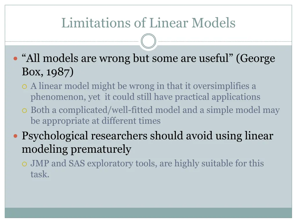 limitations of linear models