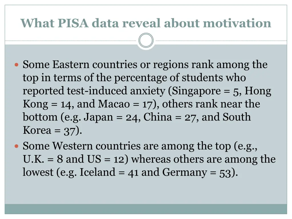 what pisa data reveal about motivation 10