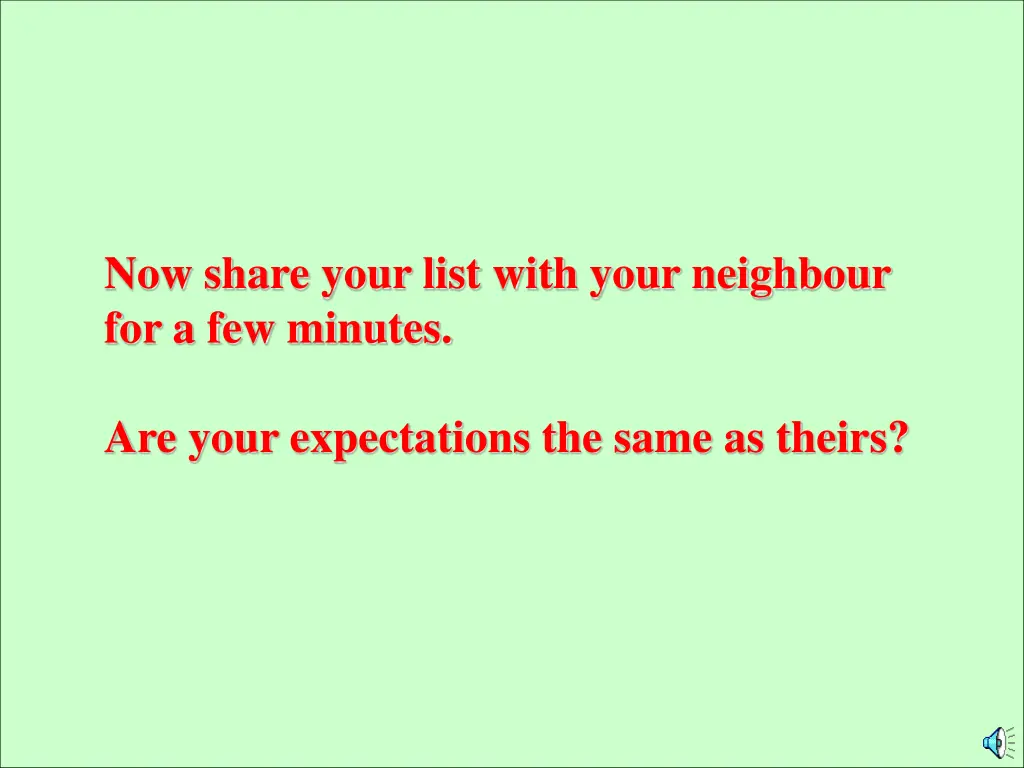 now share your list with your neighbour 1