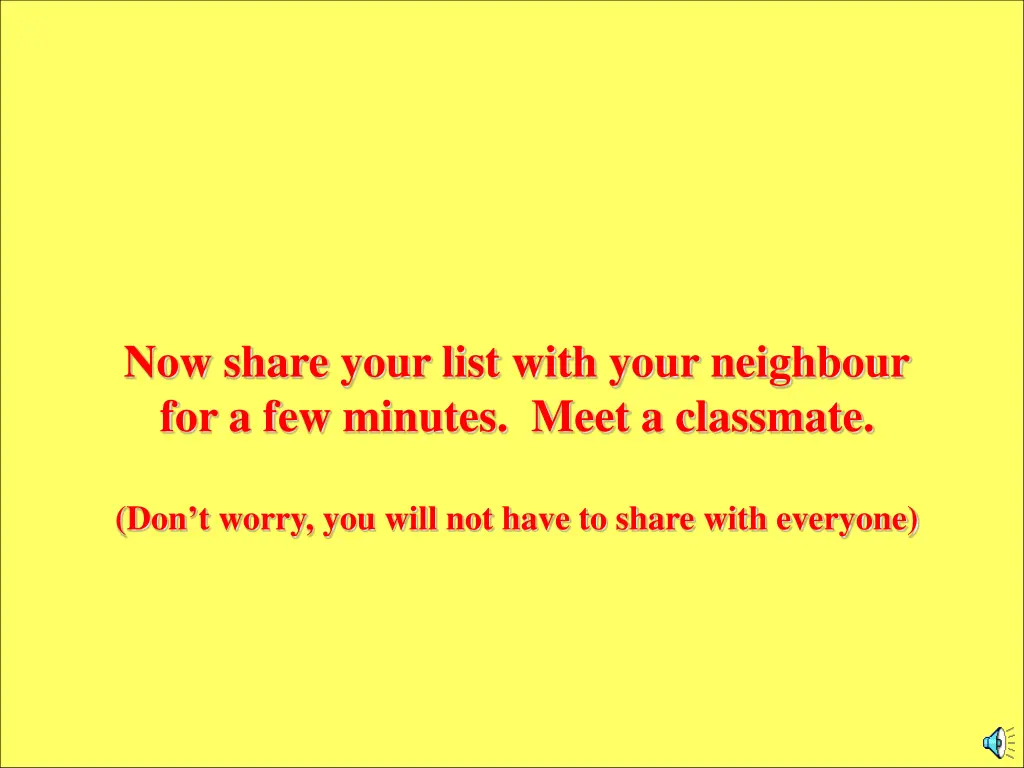 now share your list with your neighbour