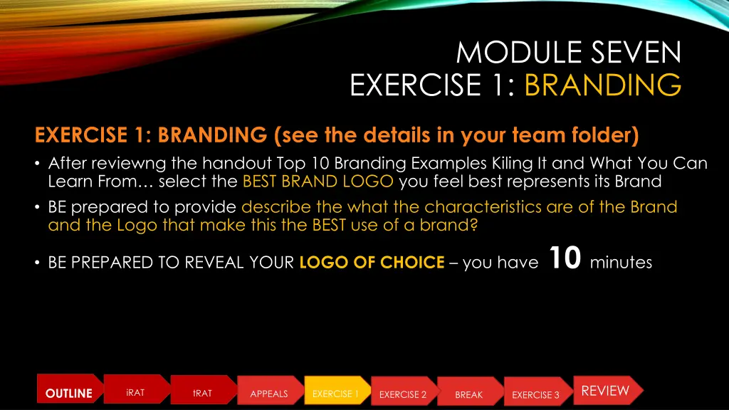 module seven exercise 1 branding