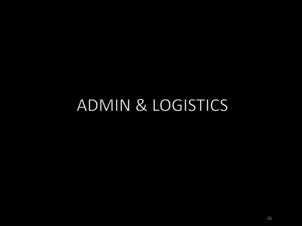 admin logistics