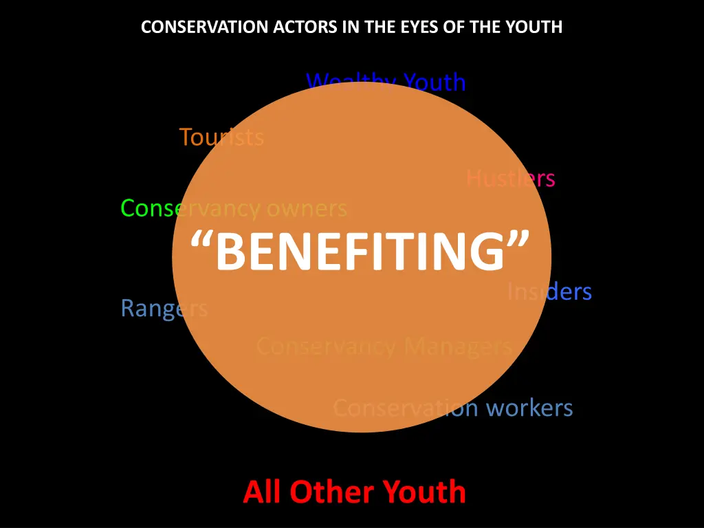 conservation actors in the eyes of the youth