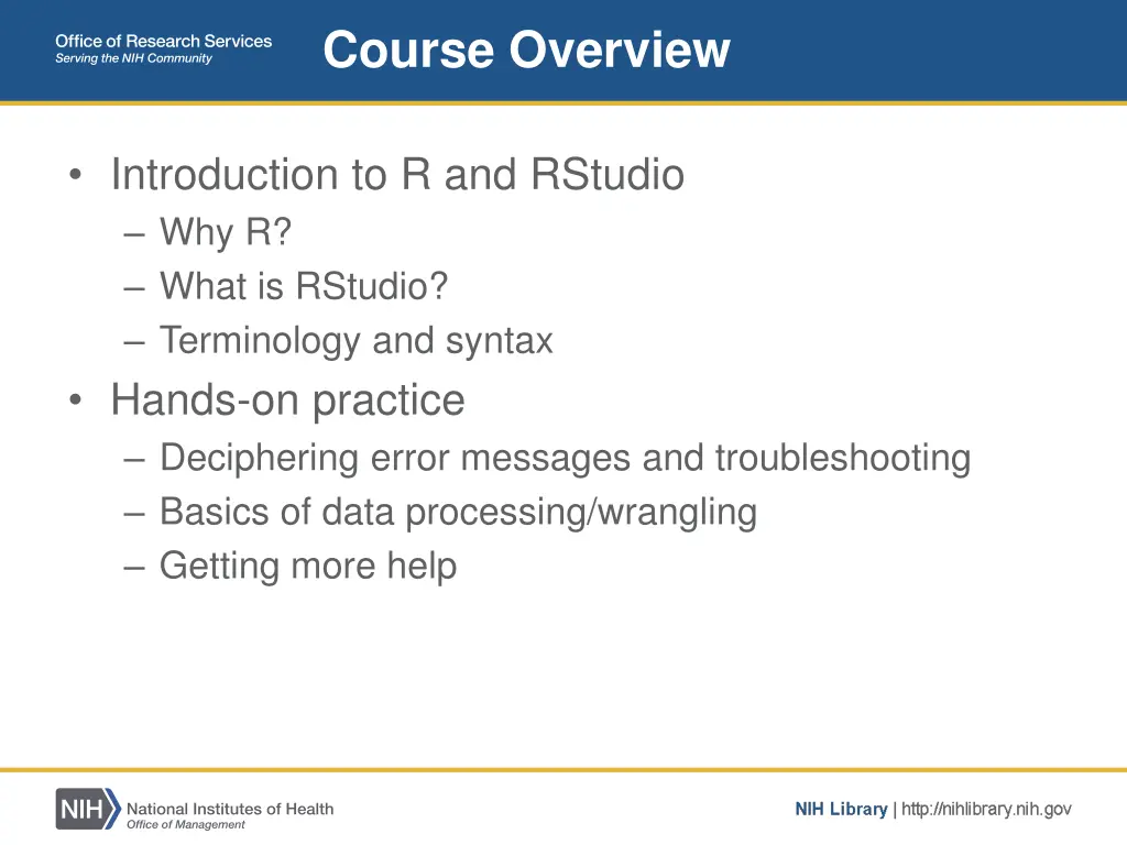 course overview