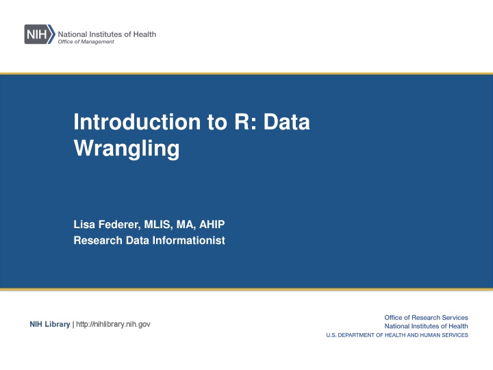 introduction to r data wrangling