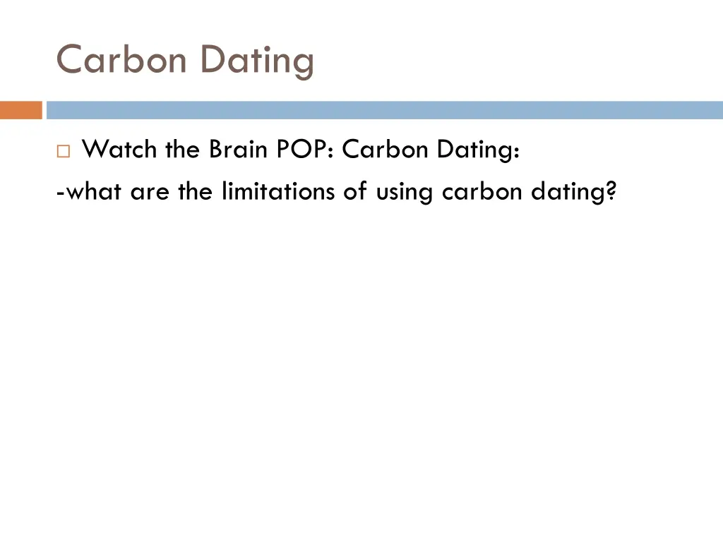 carbon dating