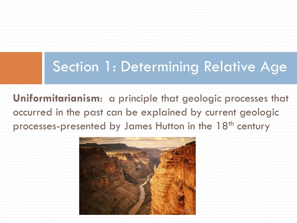 section 1 determining relative age