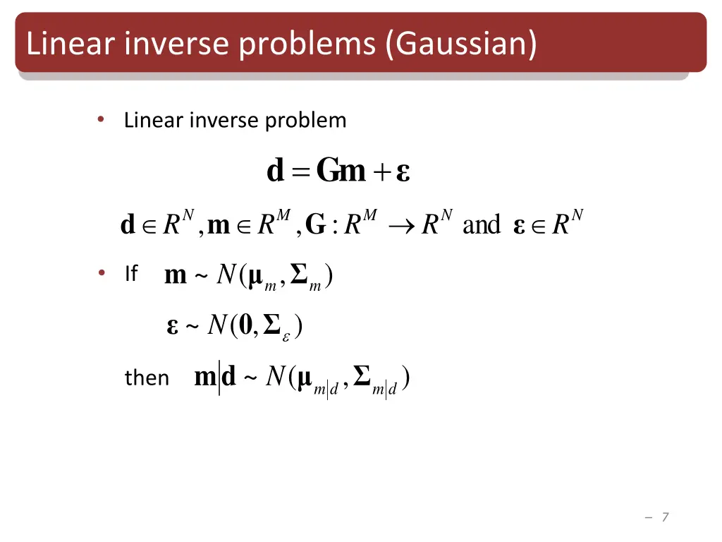 linear inverse problems gaussian 1