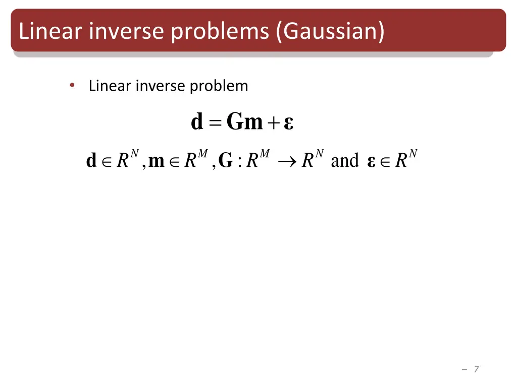 linear inverse problems gaussian