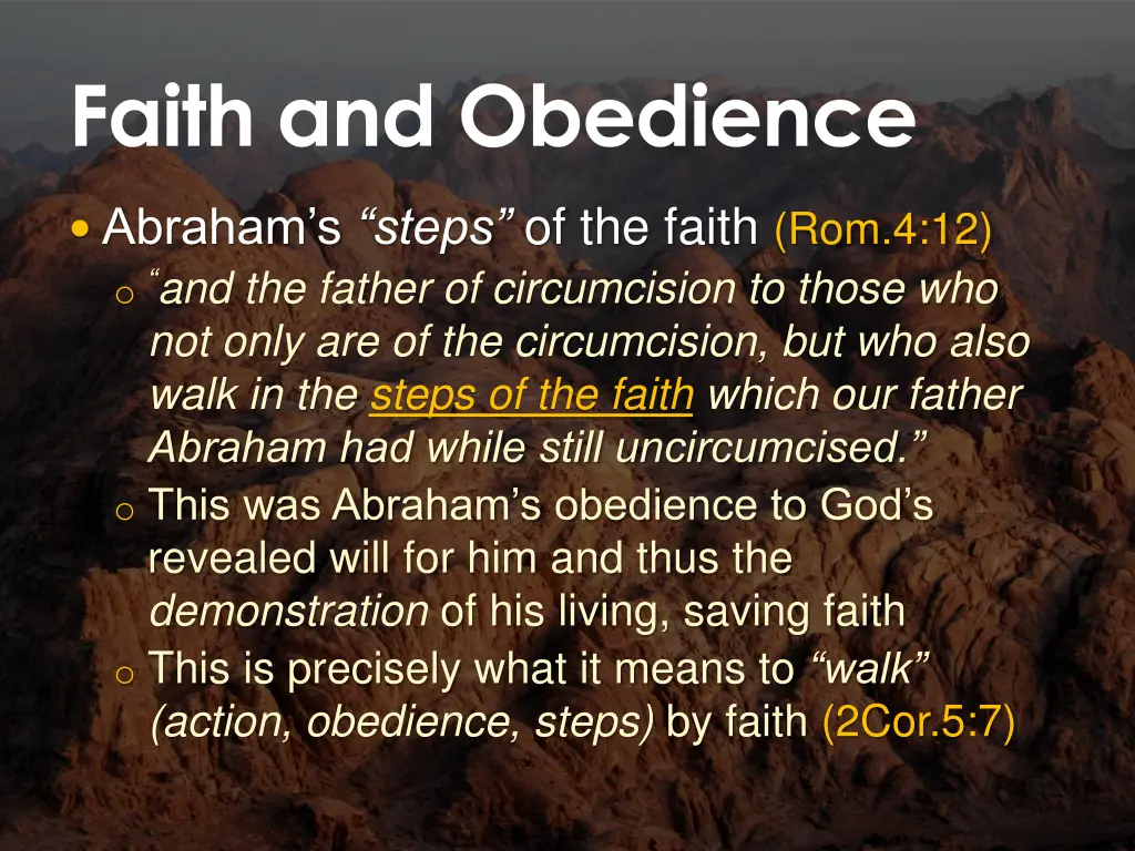 faith and obedience 11