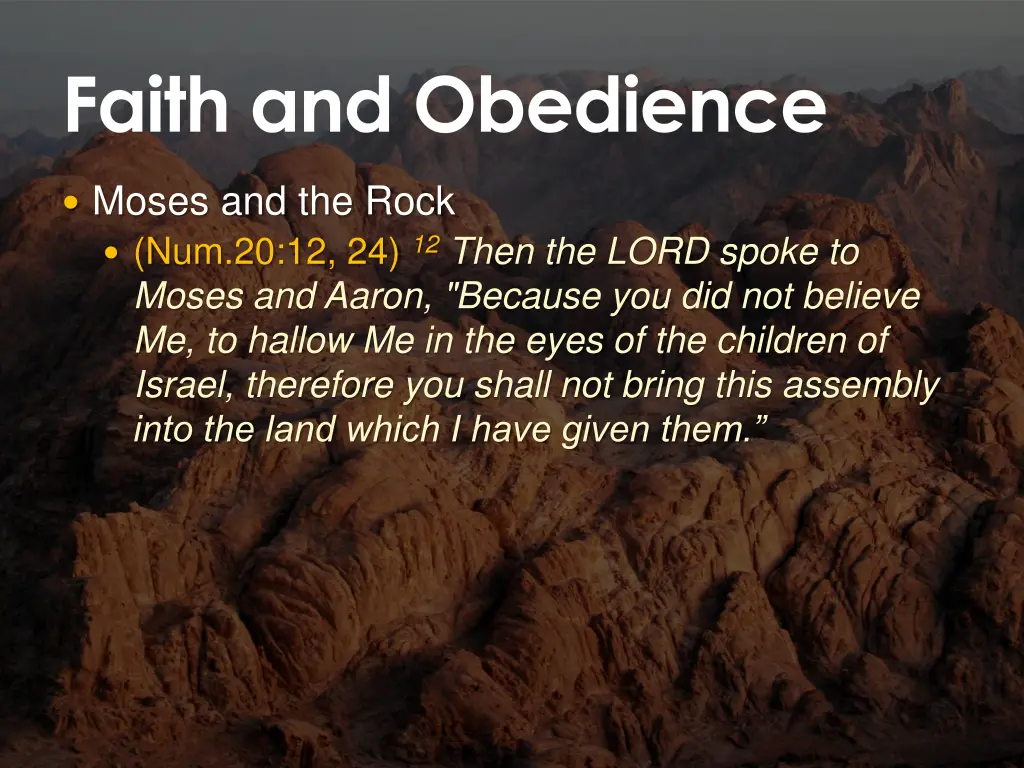 faith and obedience