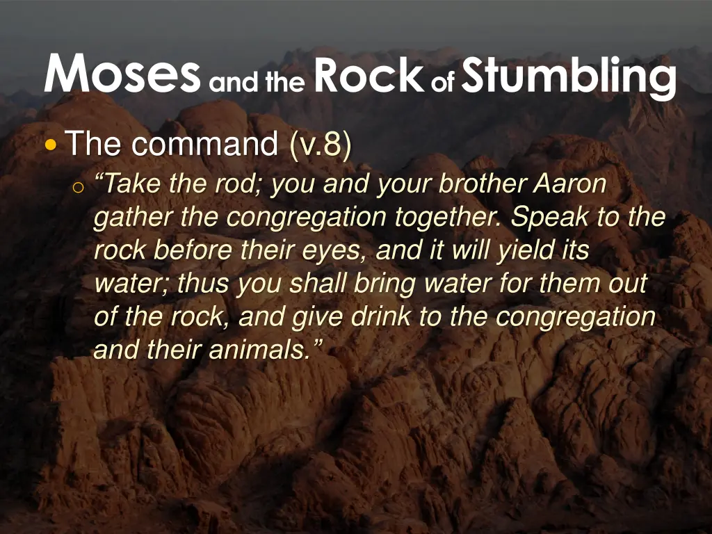 moses and the rock of stumbling 1