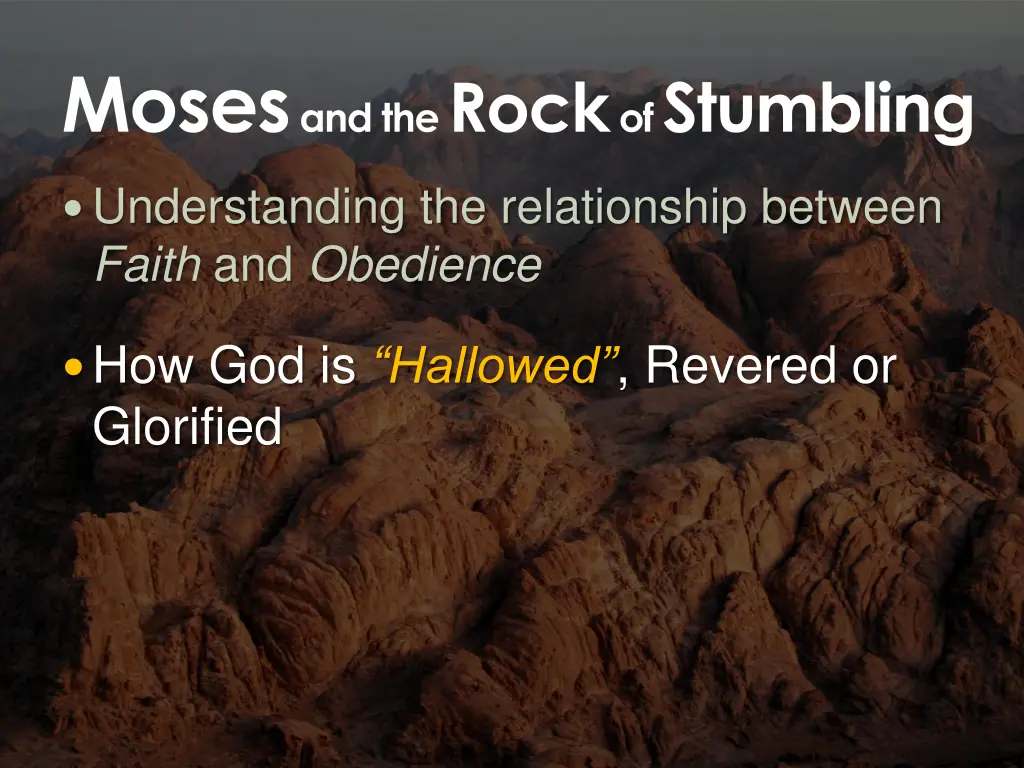 moses and the rock of stumbling 10