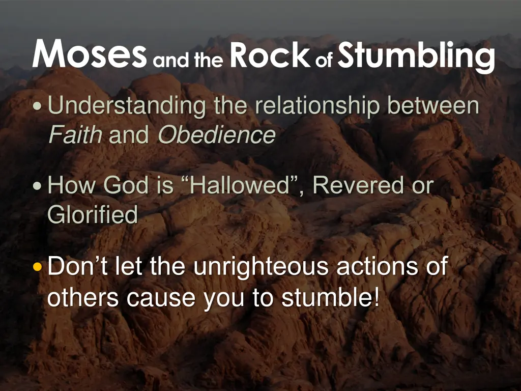 moses and the rock of stumbling 12