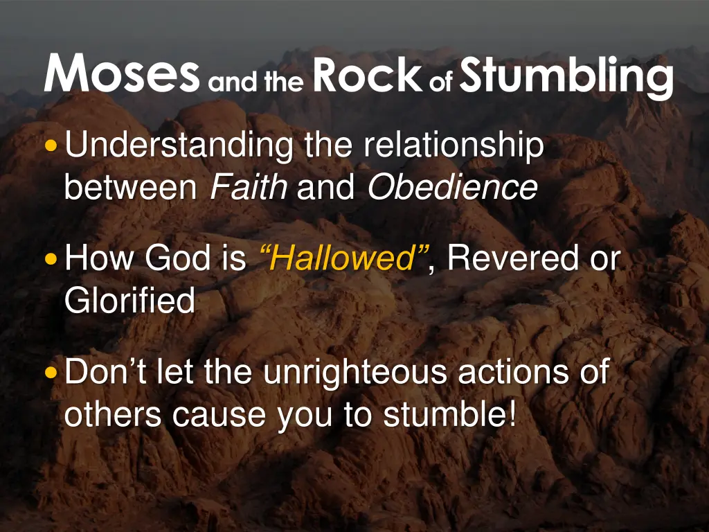 moses and the rock of stumbling 13