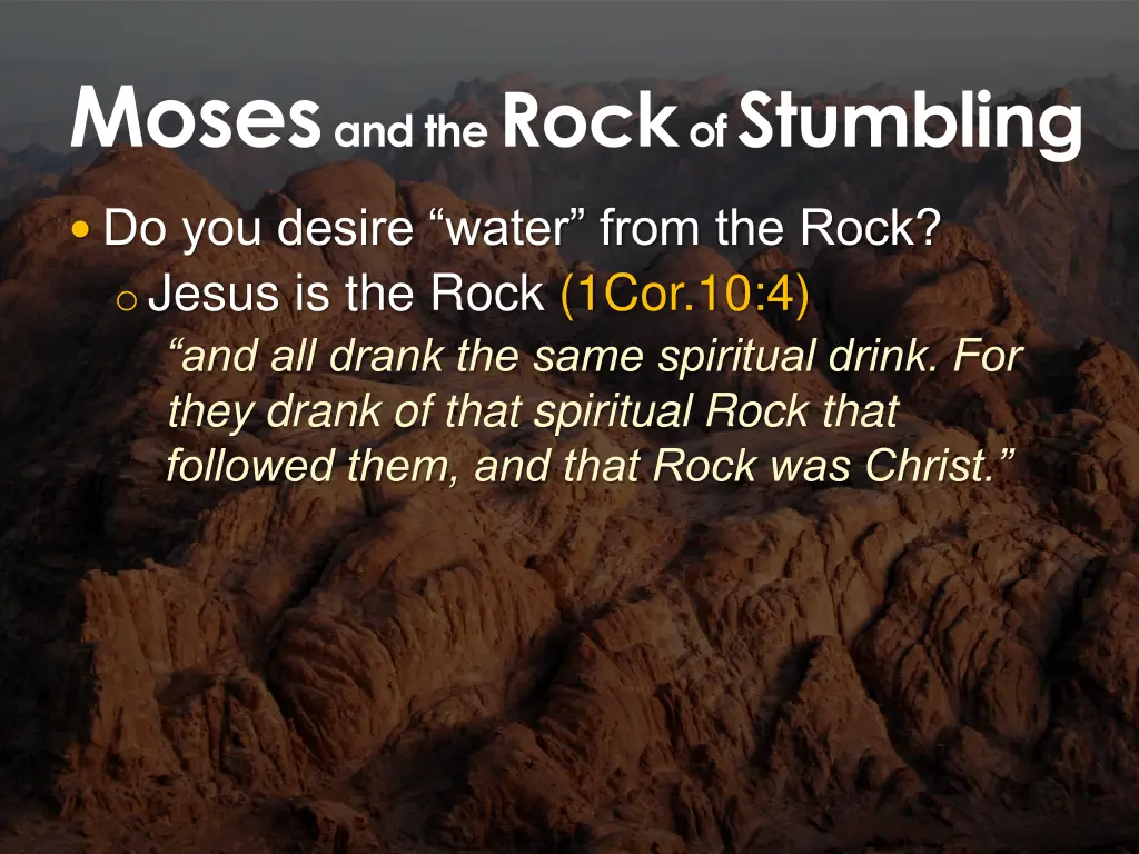 moses and the rock of stumbling 14