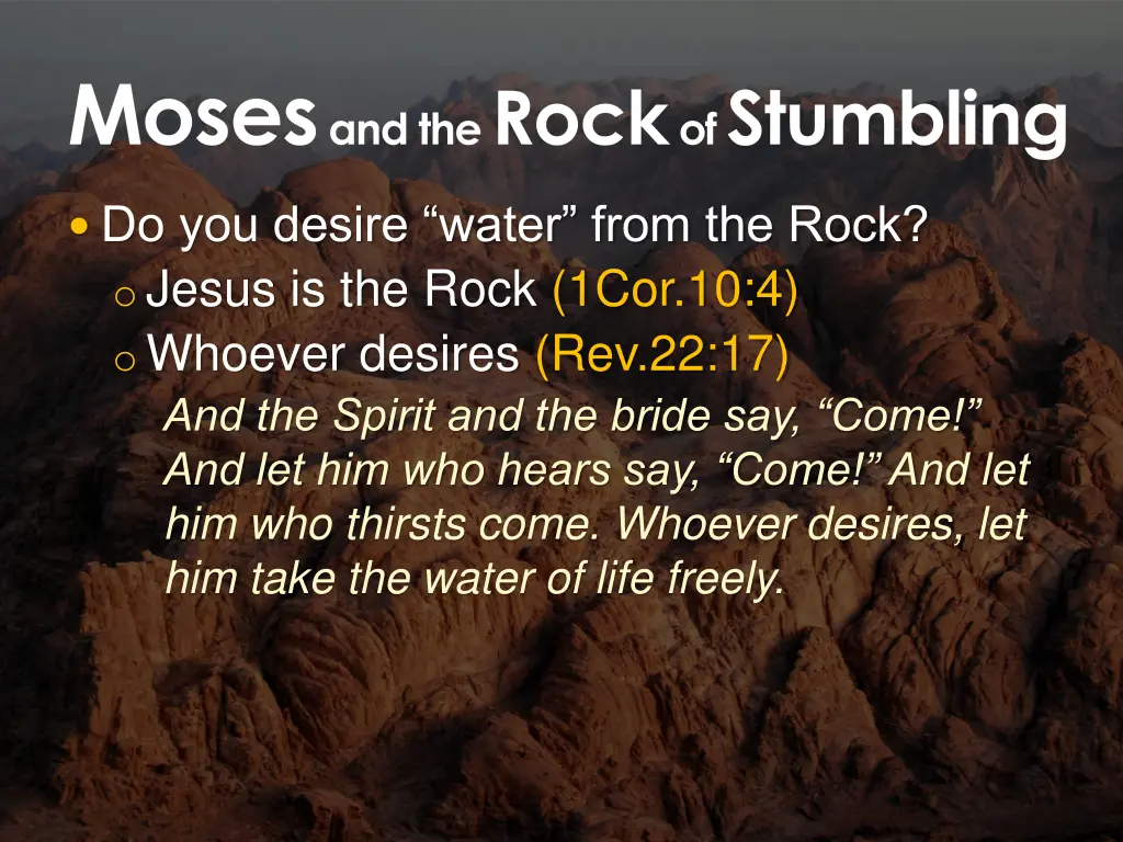 moses and the rock of stumbling 15