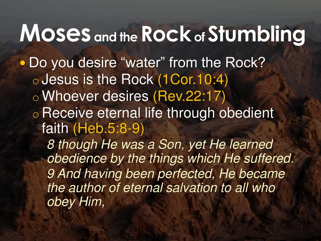 moses and the rock of stumbling 16