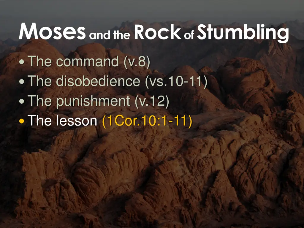 moses and the rock of stumbling 6