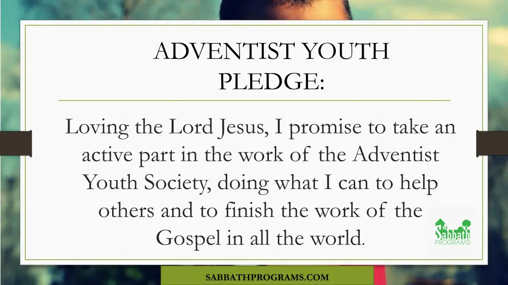 adventist youth pledge