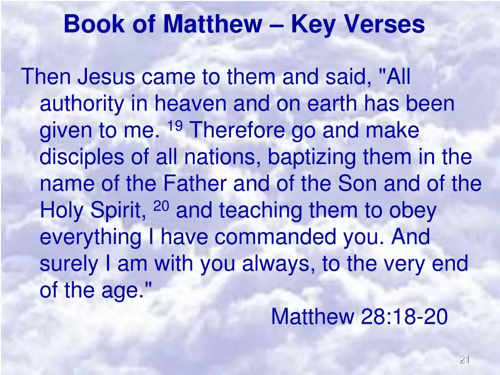 book of matthew key verses