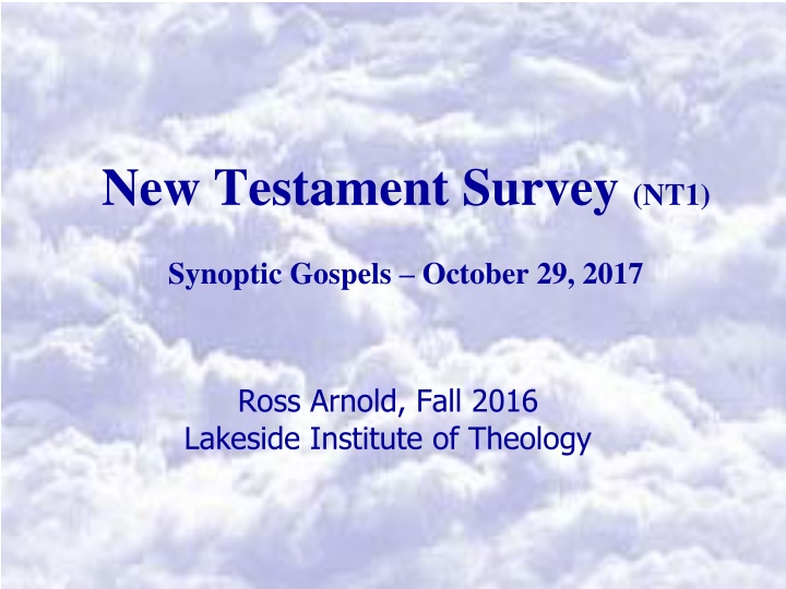 new testament survey nt1