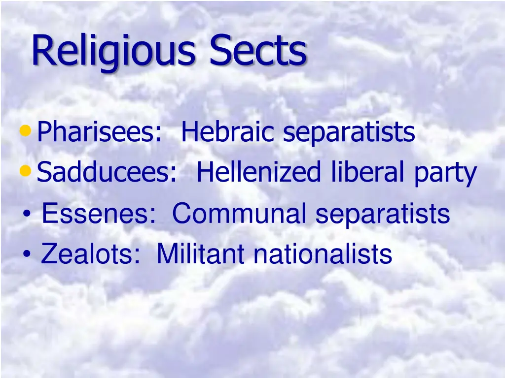 religious sects