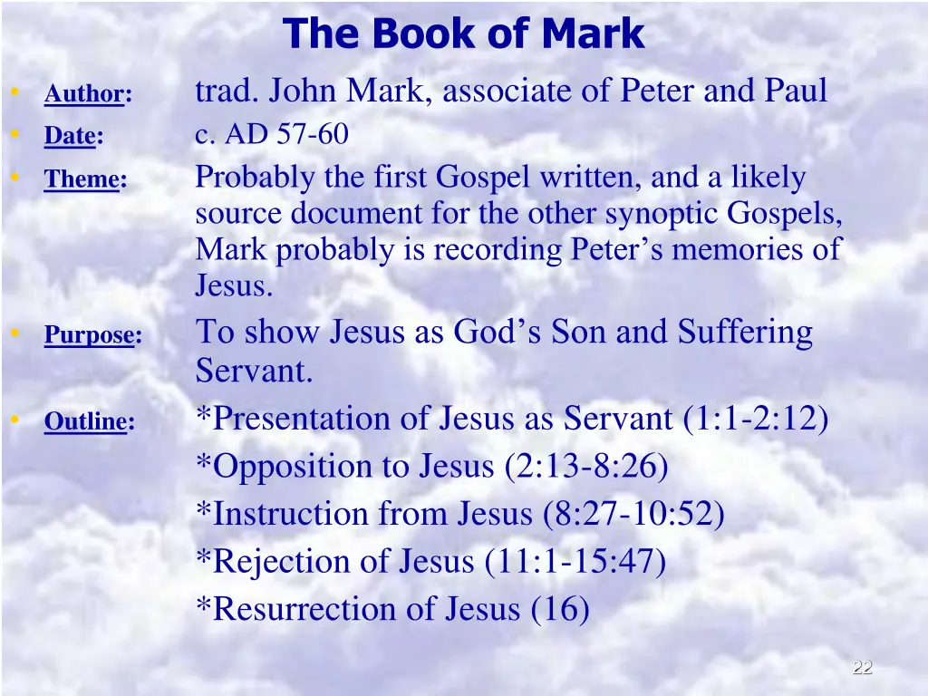 the book of mark trad john mark associate