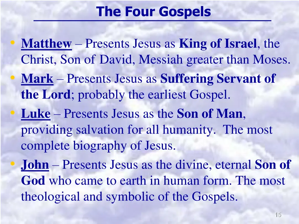 the four gospels