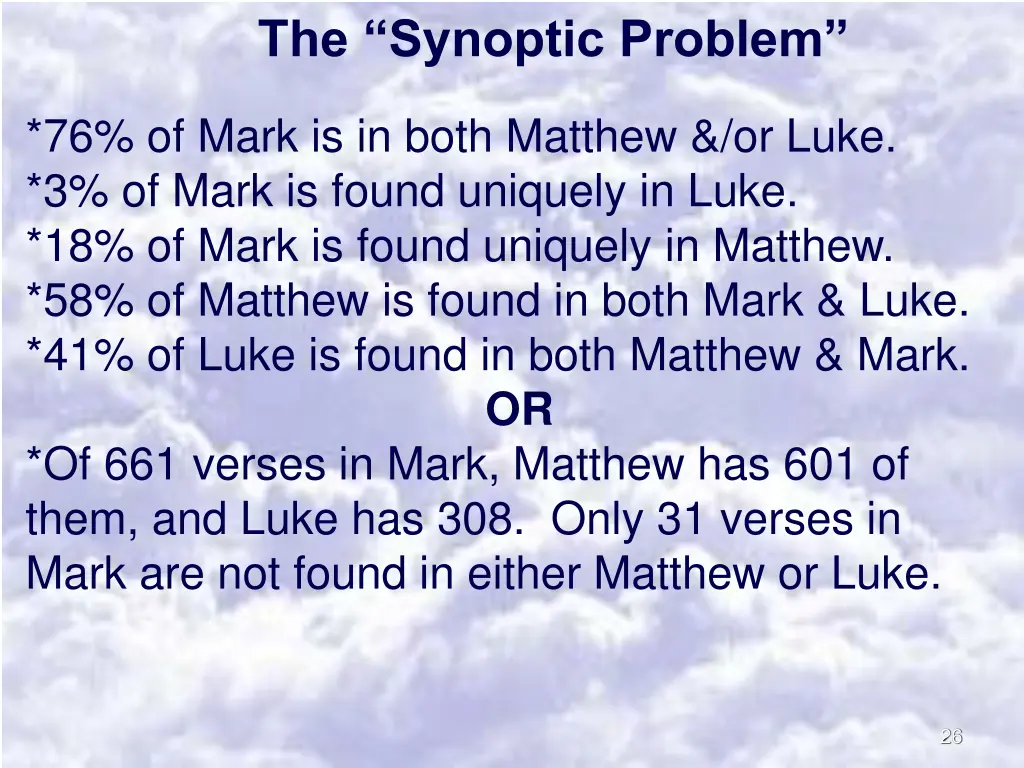 the synoptic problem