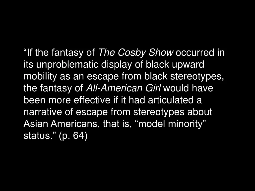 if the fantasy of the cosby show occurred