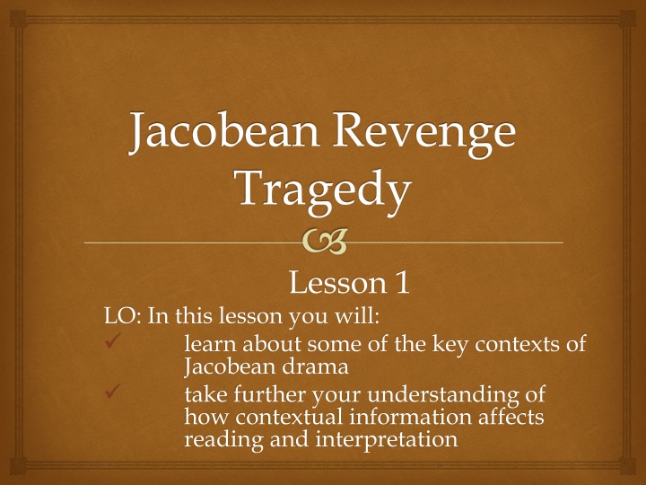 jacobean revenge tragedy