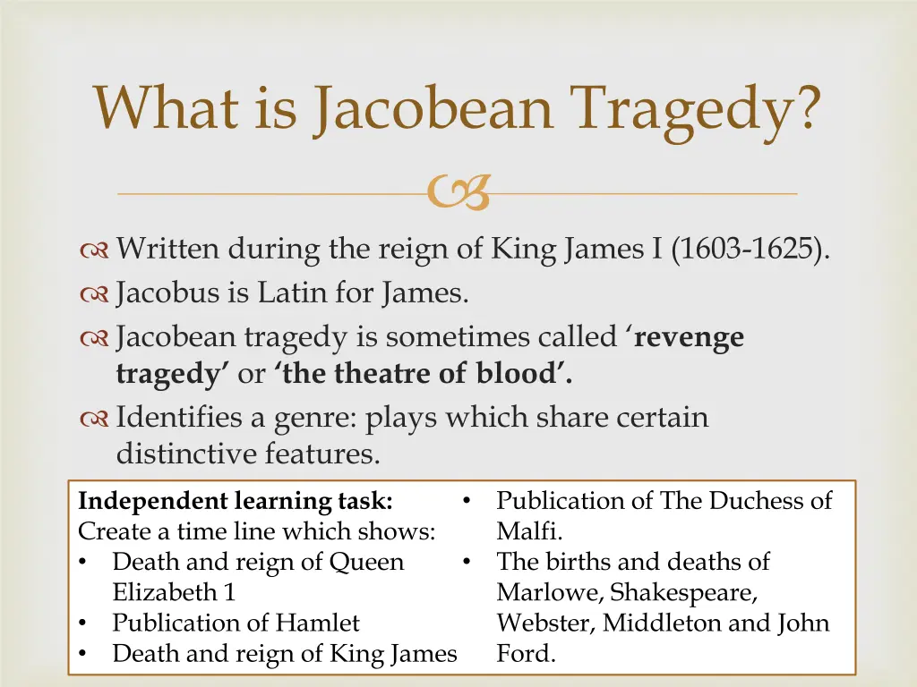 what is jacobean tragedy